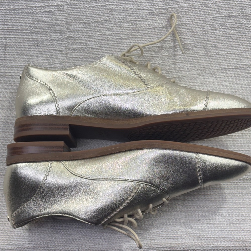 Cole Haan Grand 360 Gold Metallic Leather Oxford Shoes W20351 Womens 6B - Picture 10 of 11